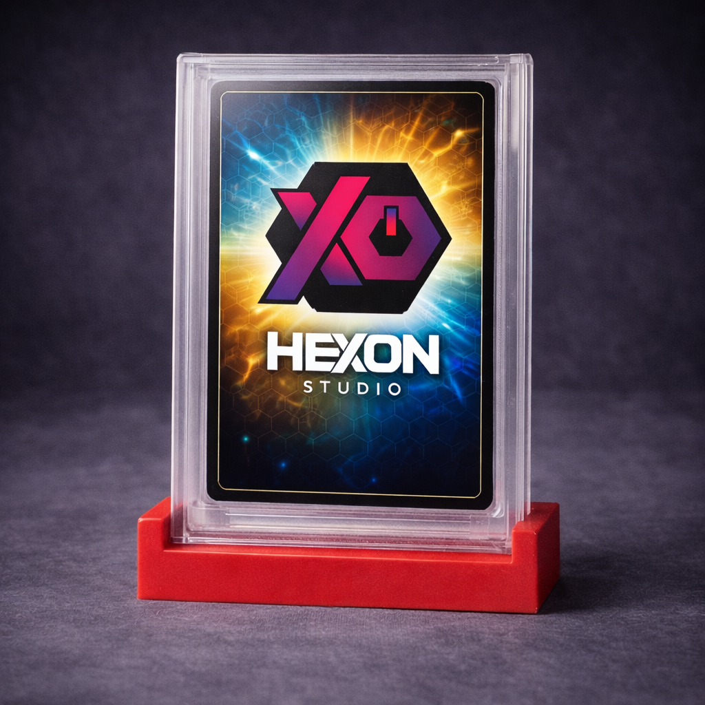 Espositore per carte Pokémon gradate (slab) – Supporto da scrivania stampato in 3D